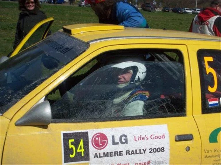 Marcel van Vreede tijdens een rally.