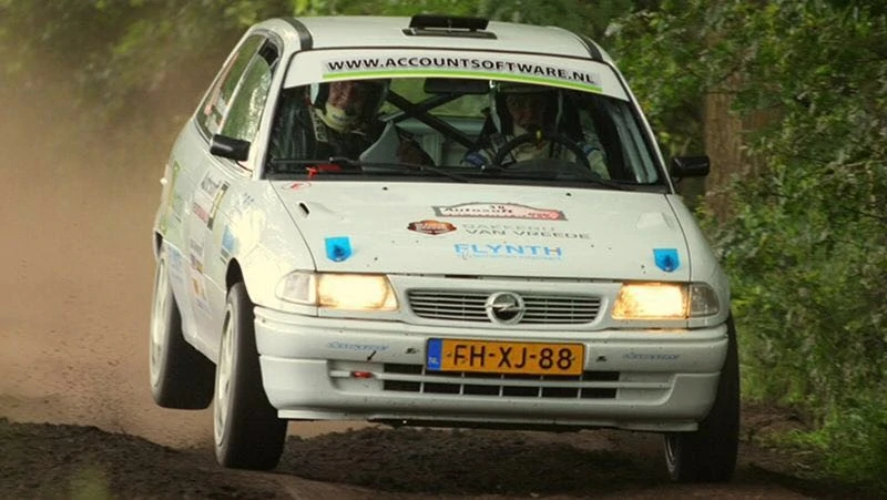 Marcel van Vreede tijdens een rally.
