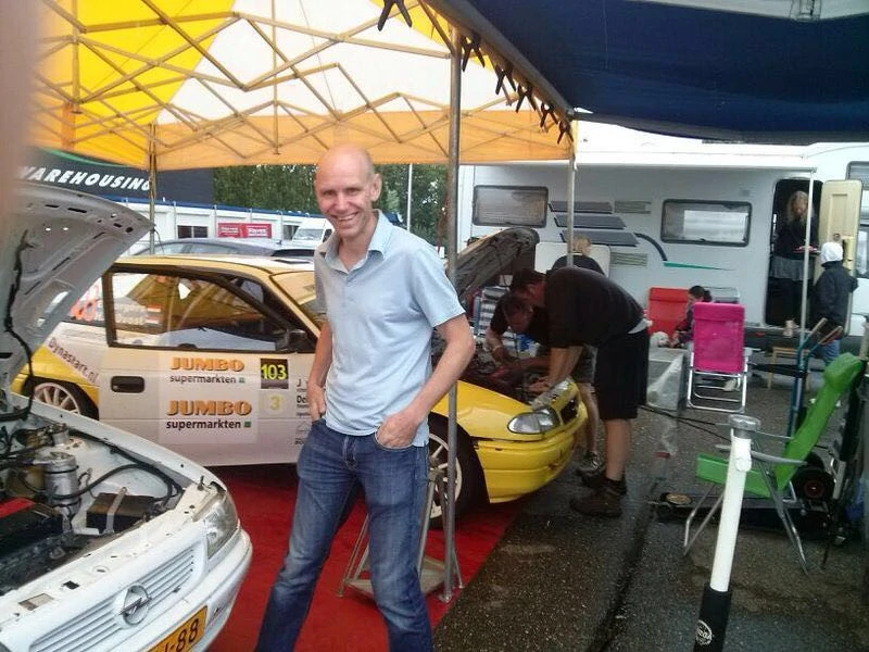 Marcel van Vreede tijdens een rally.