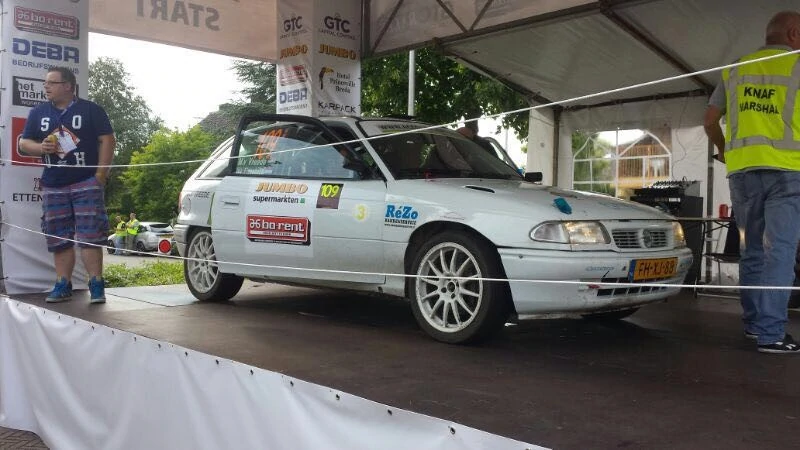 Marcel van Vreede tijdens een rally.